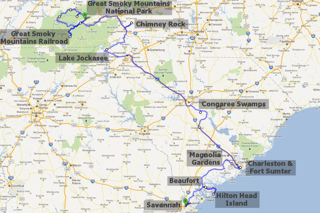 Carolinas-May2011-01-RoadMap